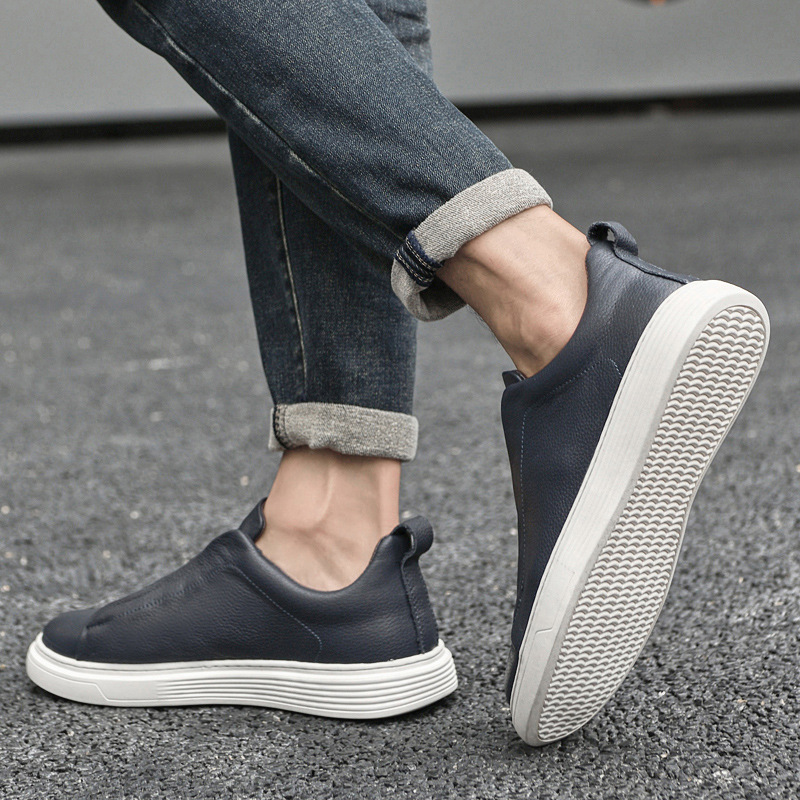 Men's Breathable Slip-on Shoes Casual Leather Shoes